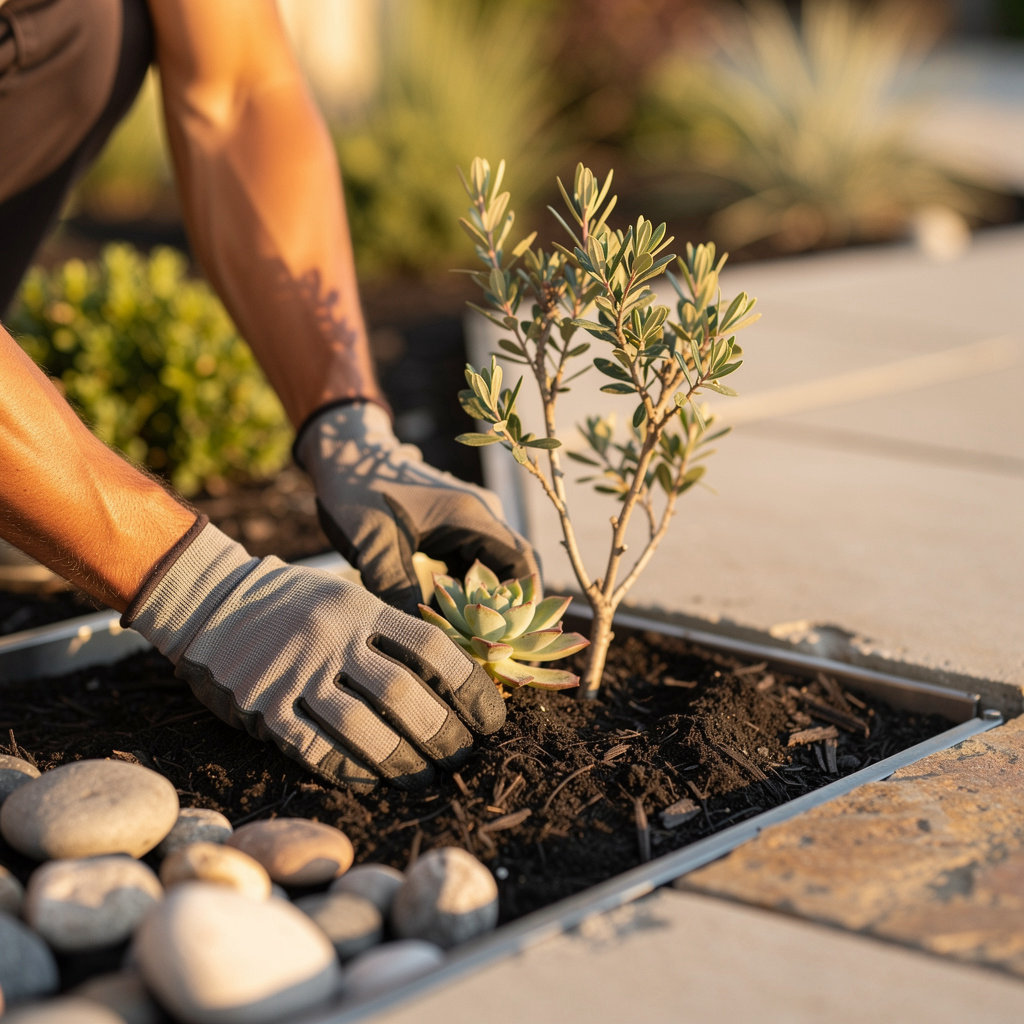 SUN DIEGO LANDSCAPE & DESIGN team collaborating on a sustainable landscape design plan in San Diego